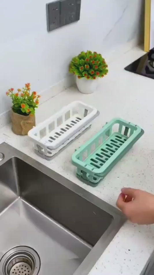 Retractable Sponge Storage Hanging Rack